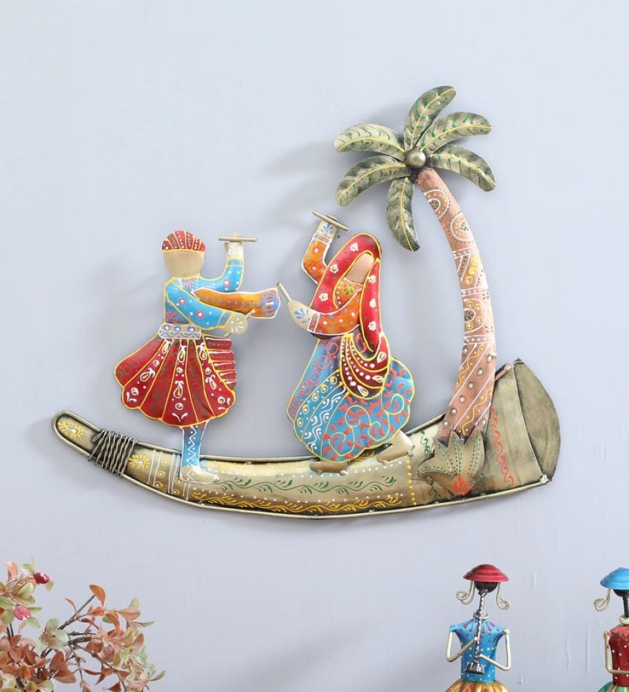 COUPLE DANCHING Rajasthani Metal Wall Art
