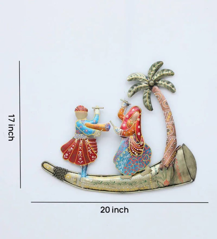 COUPLE DANCHING Rajasthani Metal Wall Art