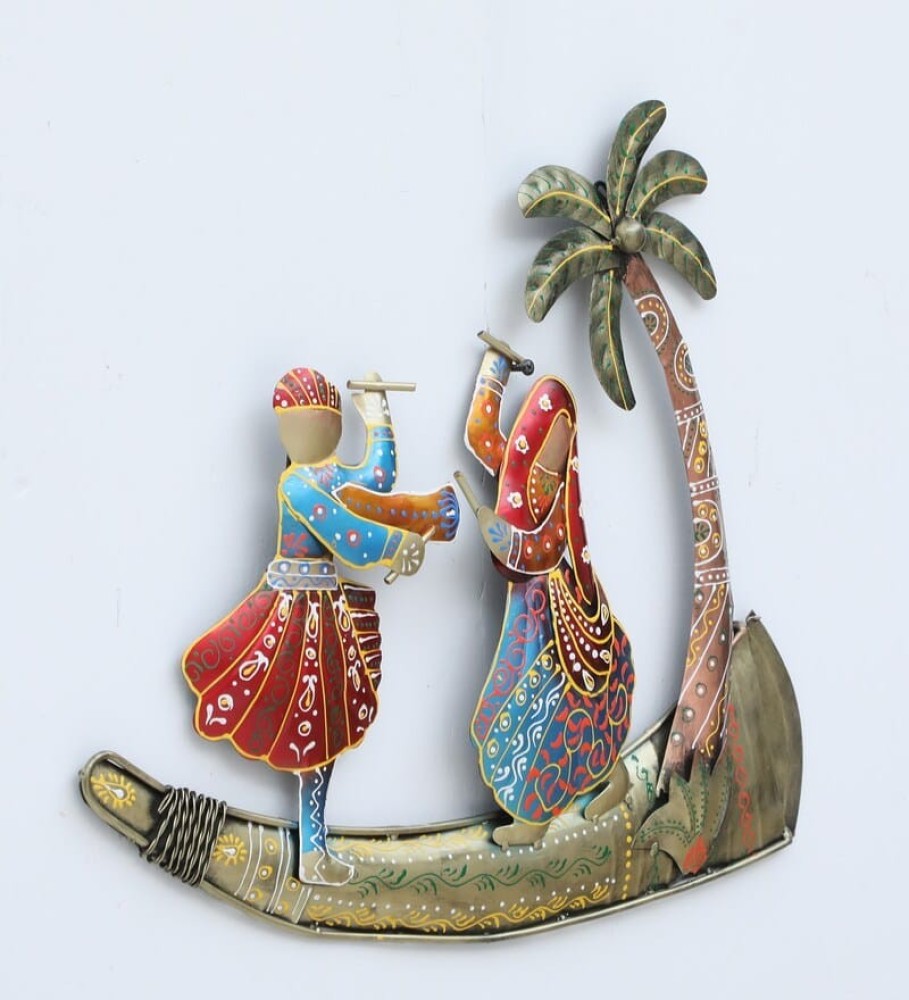 COUPLE DANCHING Rajasthani Metal Wall Art