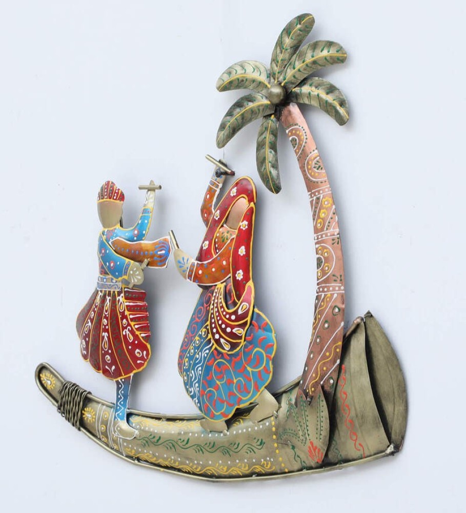 COUPLE DANCHING Rajasthani Metal Wall Art