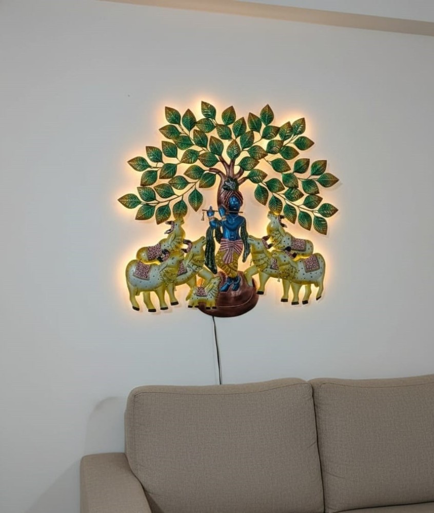 7 COW  LORD KRISHNA TREE ( 37X37 INCH)